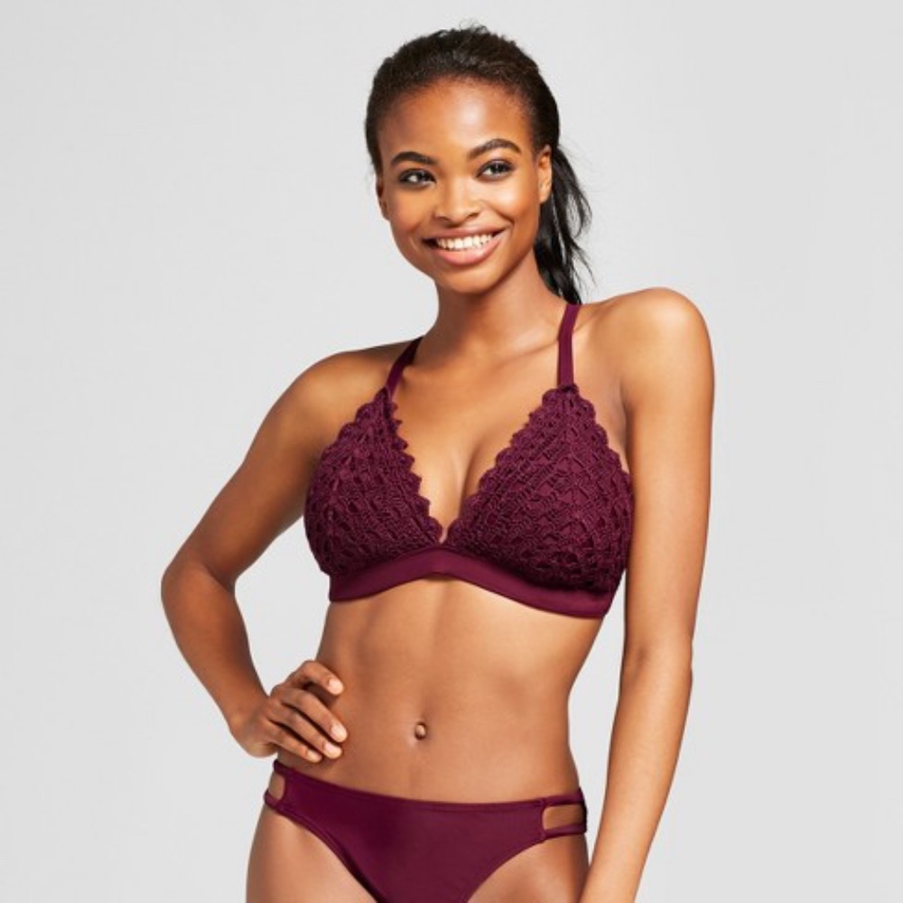 maroon bikini set